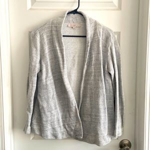 LOFT Grey Cotton Jacket/Blazer S
